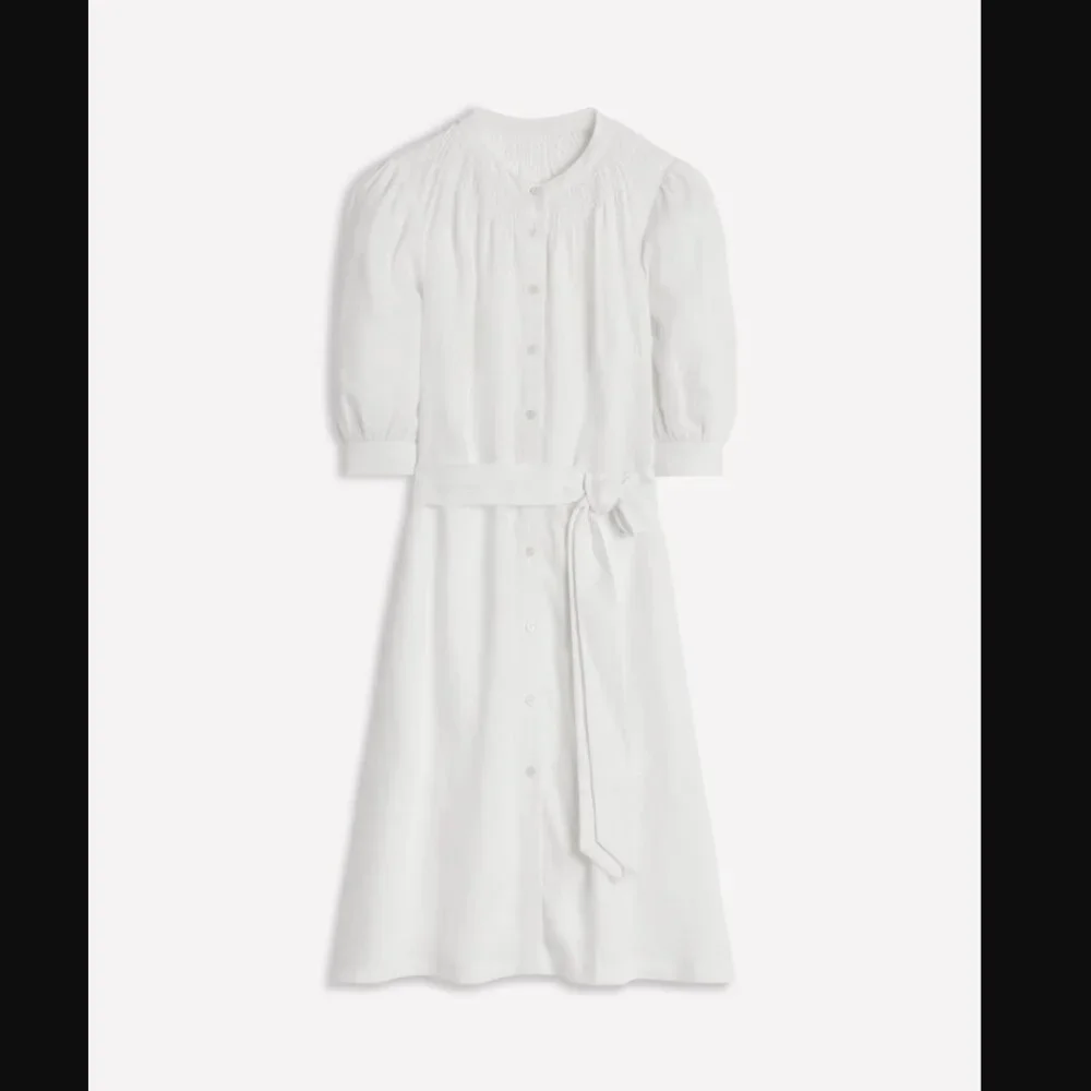 White linen dress - Size 12 Long - Picture 5 of 8